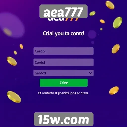 Como criar uma conta no site aea777